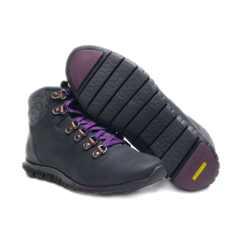 Cole Haan Zerogrand Castle Rock Snow Boots Leather Black Colour For Women