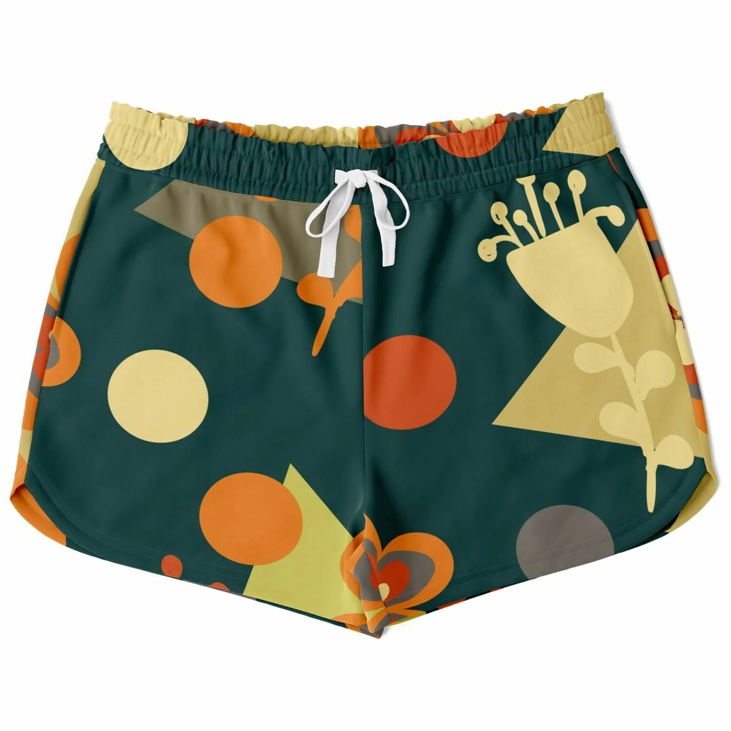 Colorful block print loose shorts