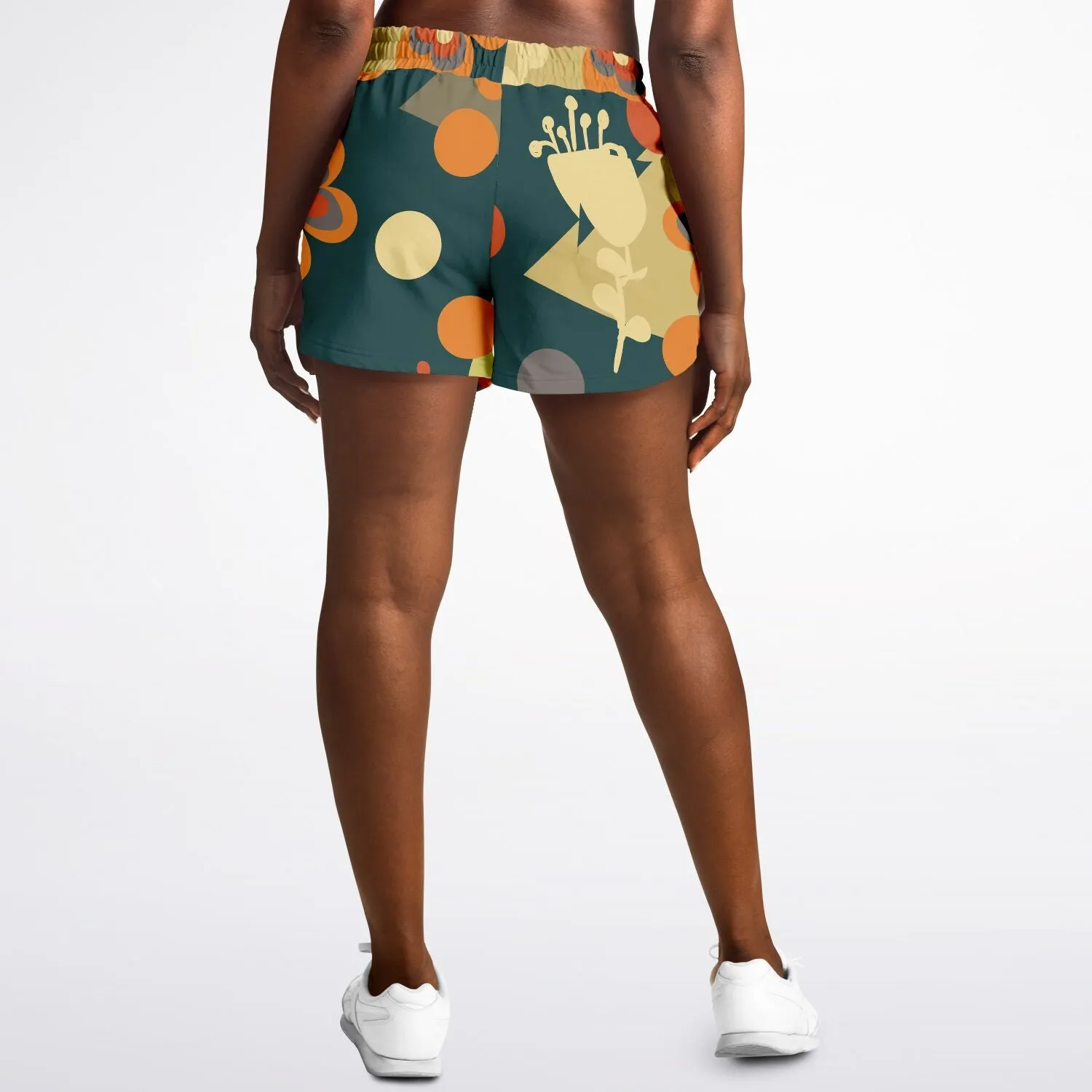 Colorful block print loose shorts