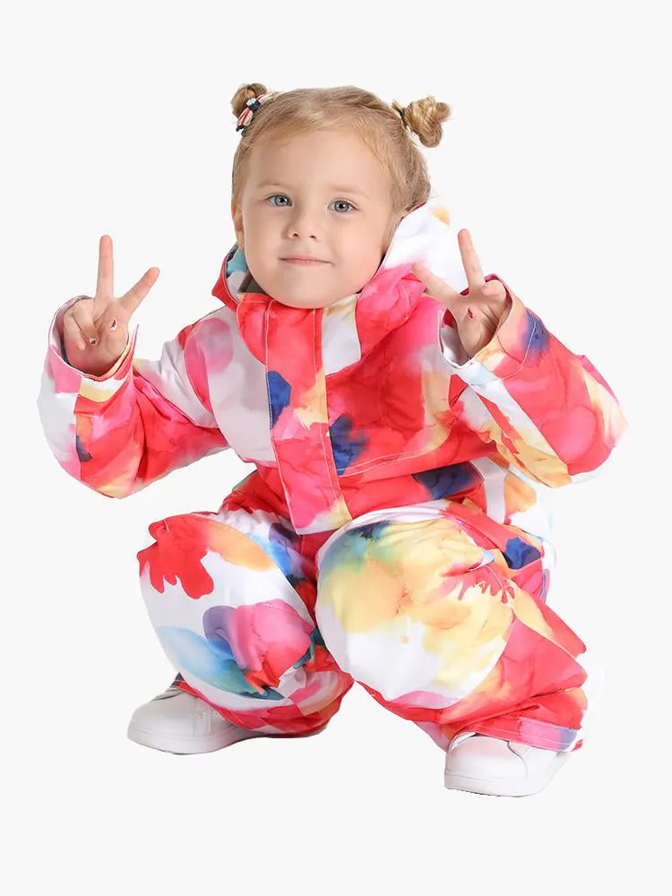 Colorful Cloud Kids One Piece Snowboard Suit