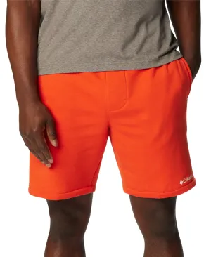 Columbia Mens Trek Relaxed Fit Logo Print Fleece Shorts Spicy Orange XXl