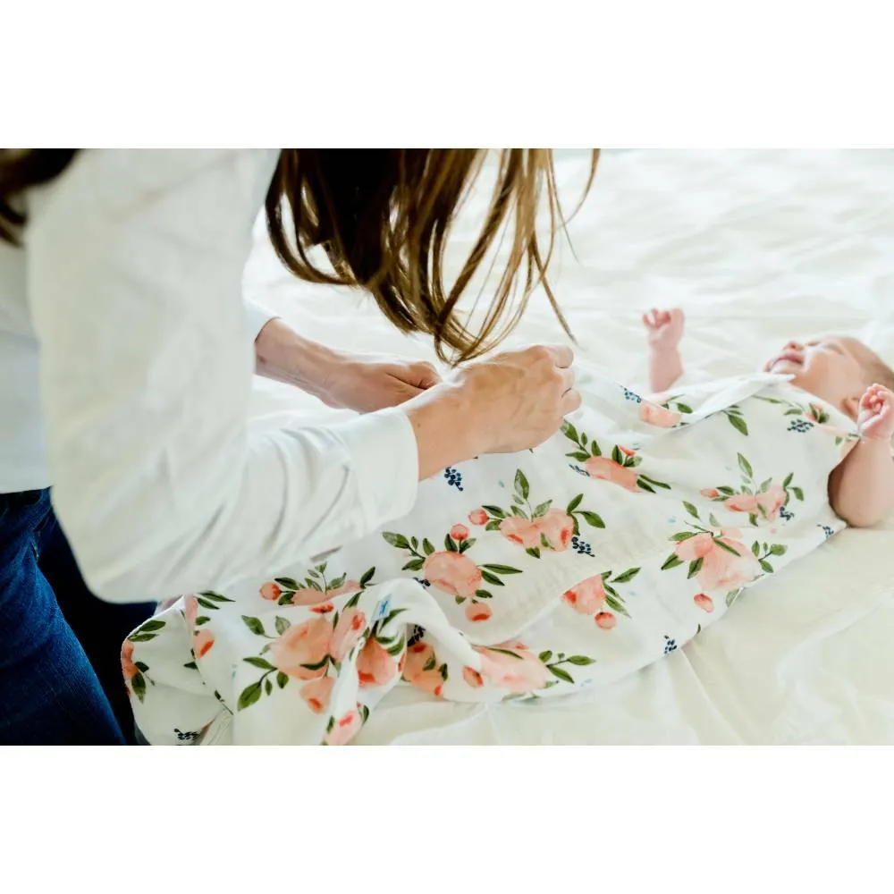 Cotton Muslin Sleeping Bag - Watercolour Roses