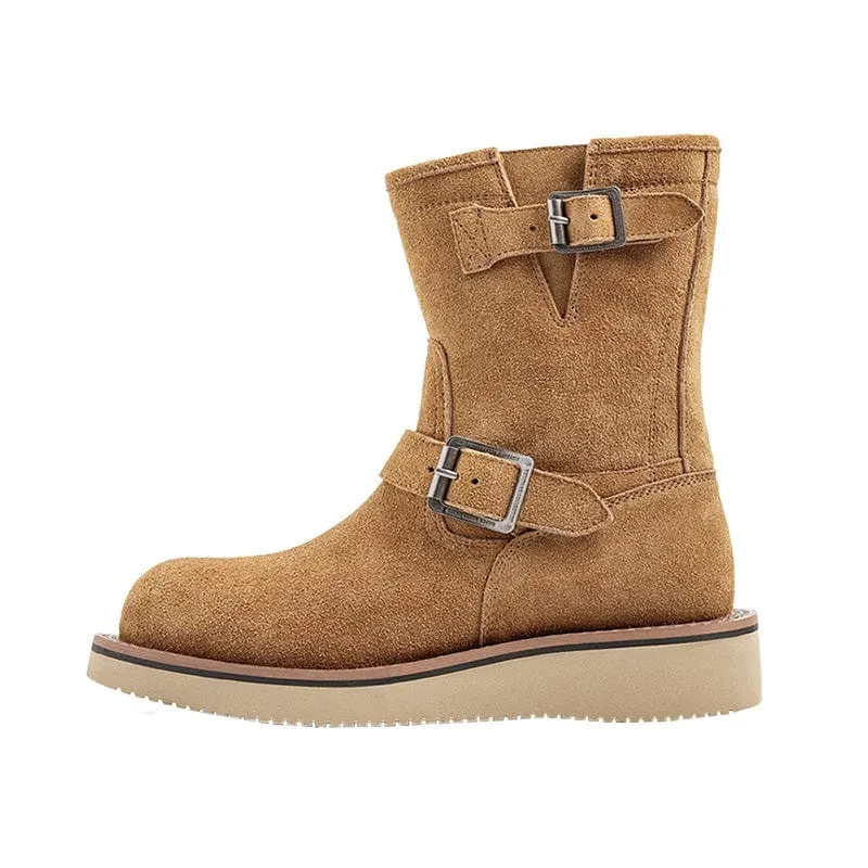 Cow Suede Snow Retro Boots