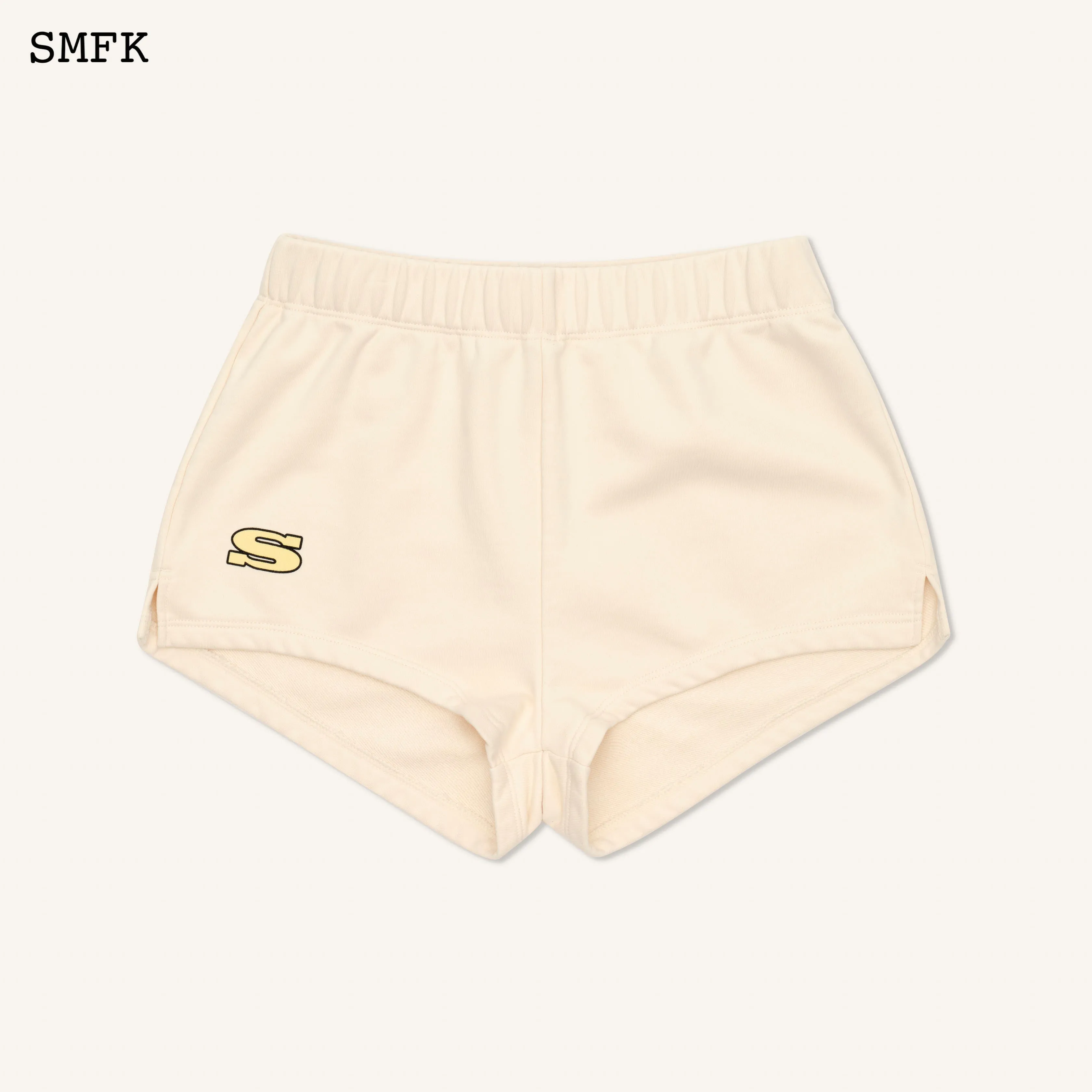 Cream Compass Vintage Running Shorts Causal