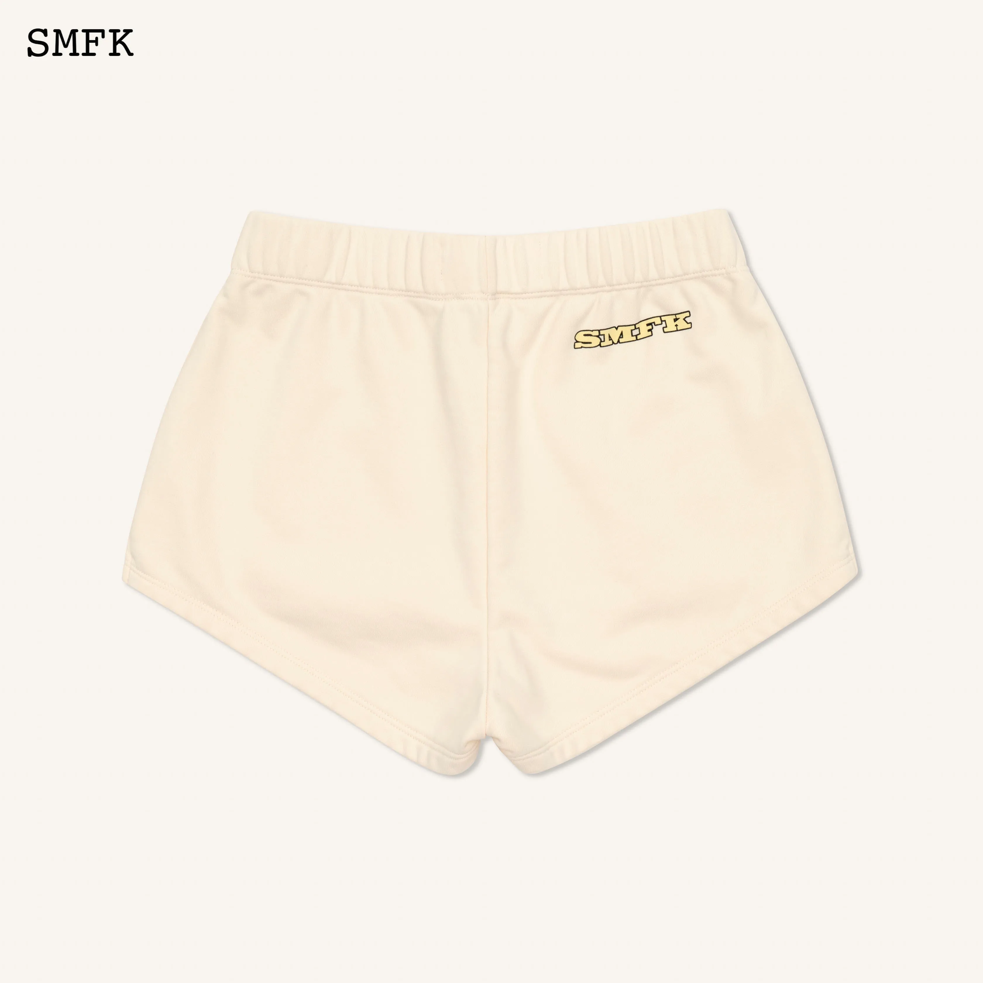 Cream Compass Vintage Running Shorts Causal