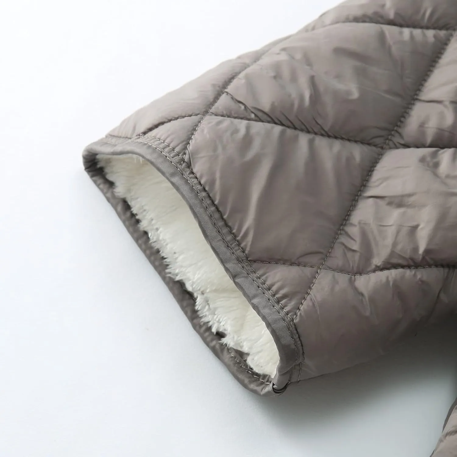 Cropped Puffer Jacket Women Ultralight Down Coat Packable Parkas Jacket Outerwear Full Zip Warm Hooded Insulated Coat