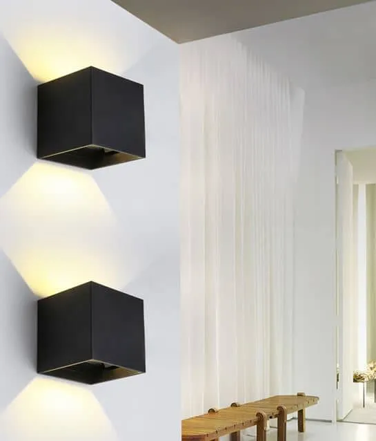 Cubanoe Square Cube Outdoor Wall Lamp