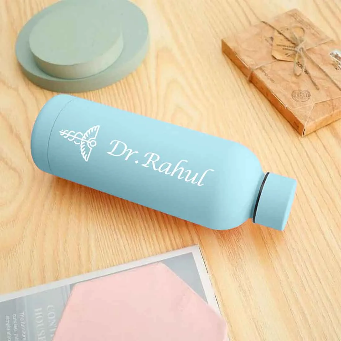 Custom Insulated Water Bottles for Doctors - Stainless Steel, BPA-Free, Leakproof Water Bottles for Travel, Hospital, Gym, and Home