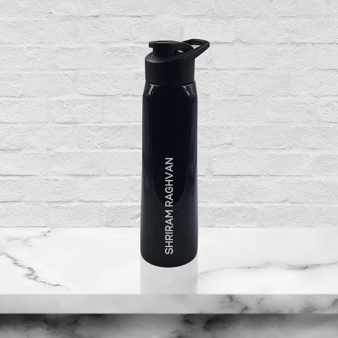 Custom Water Bottle with Engraving of Name Initials Monogram and Logo