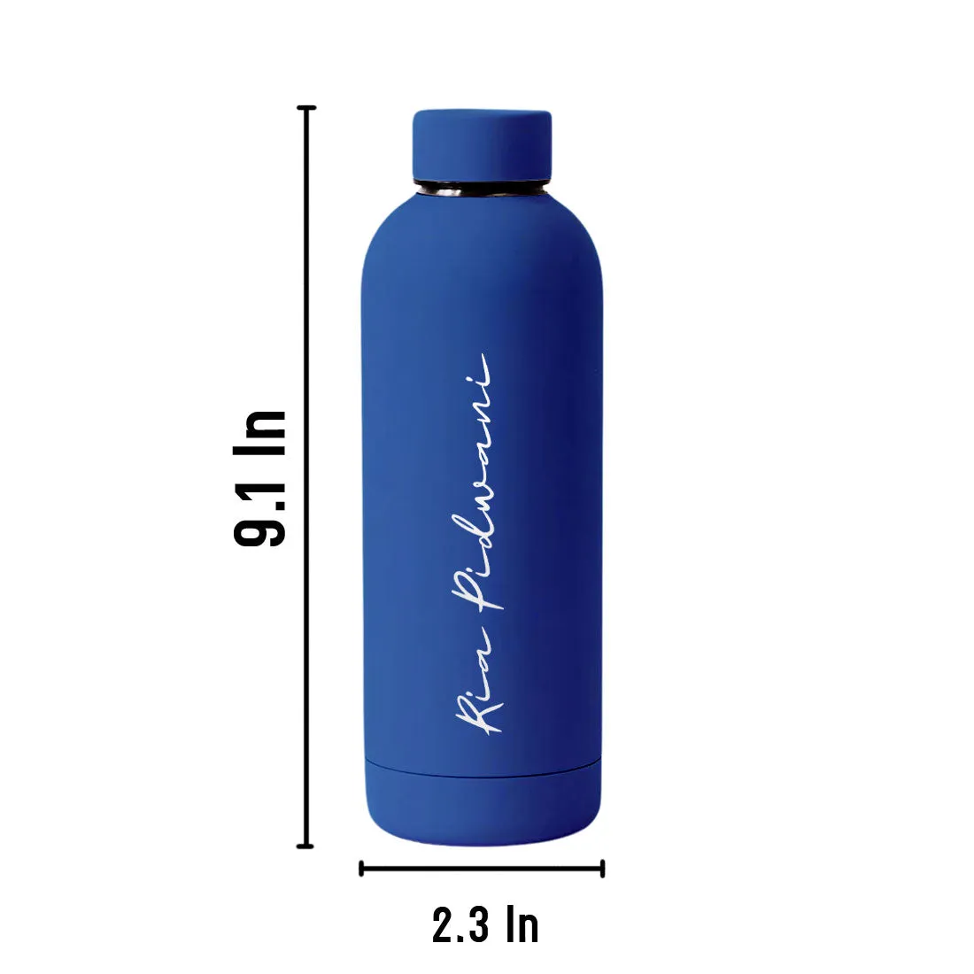 Customized Water Bottles with Names Stainless Steel Double Insulated Water Bottles for Travel Office Gym Home BPA Free, Leakproof-SET OF 2