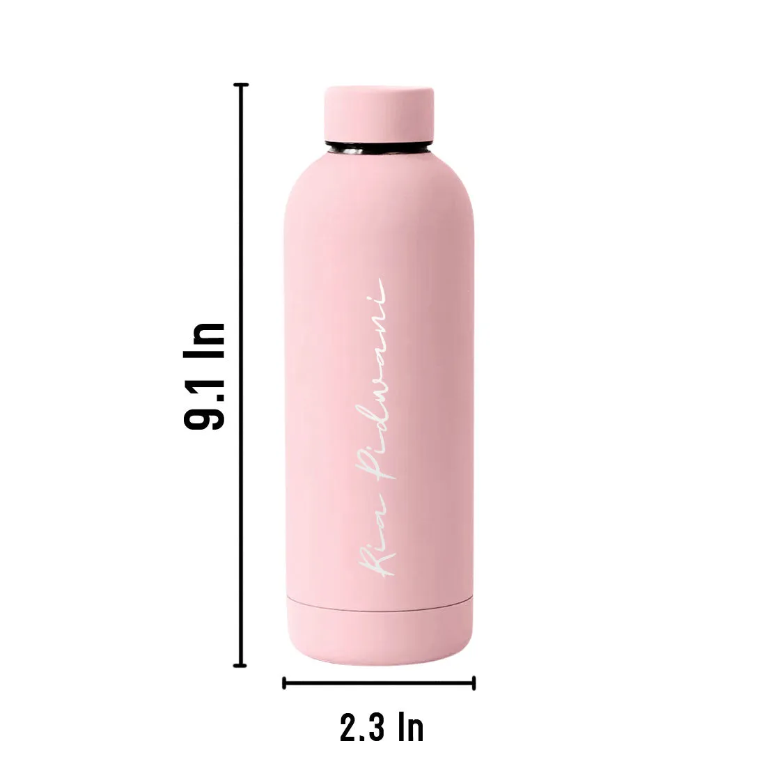 Customized Water Bottles with Names Stainless Steel Double Insulated Water Bottles for Travel Office Gym Home BPA Free, Leakproof-SET OF 2