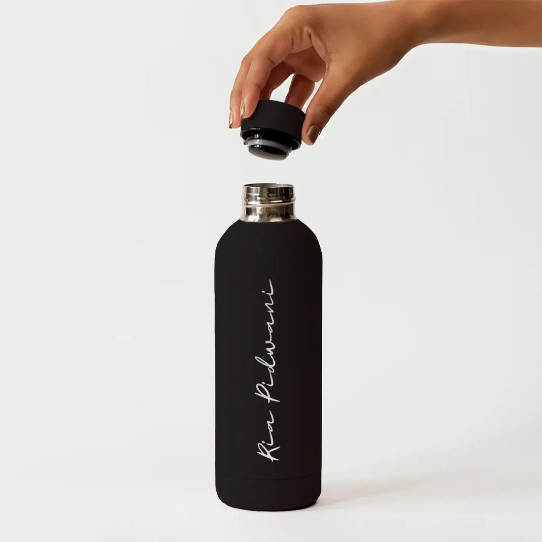Customized Water Bottles with Names Stainless Steel Double Insulated Water Bottles for Travel Office Gym Home BPA Free, Leakproof-SET OF 2
