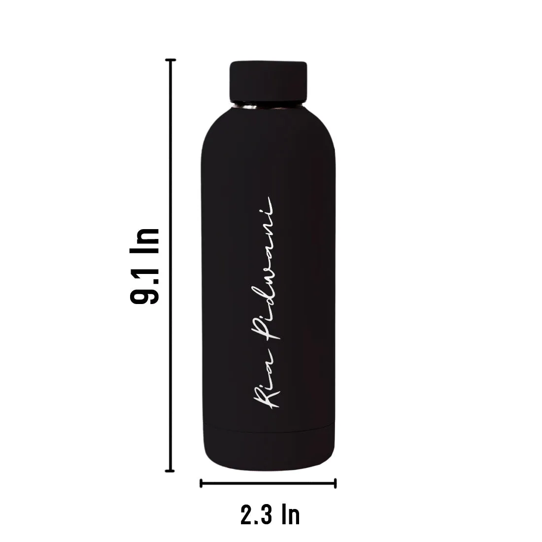Customized Water Bottles with Names Stainless Steel Double Insulated Water Bottles for Travel Office Gym Home BPA Free, Leakproof-SET OF 2