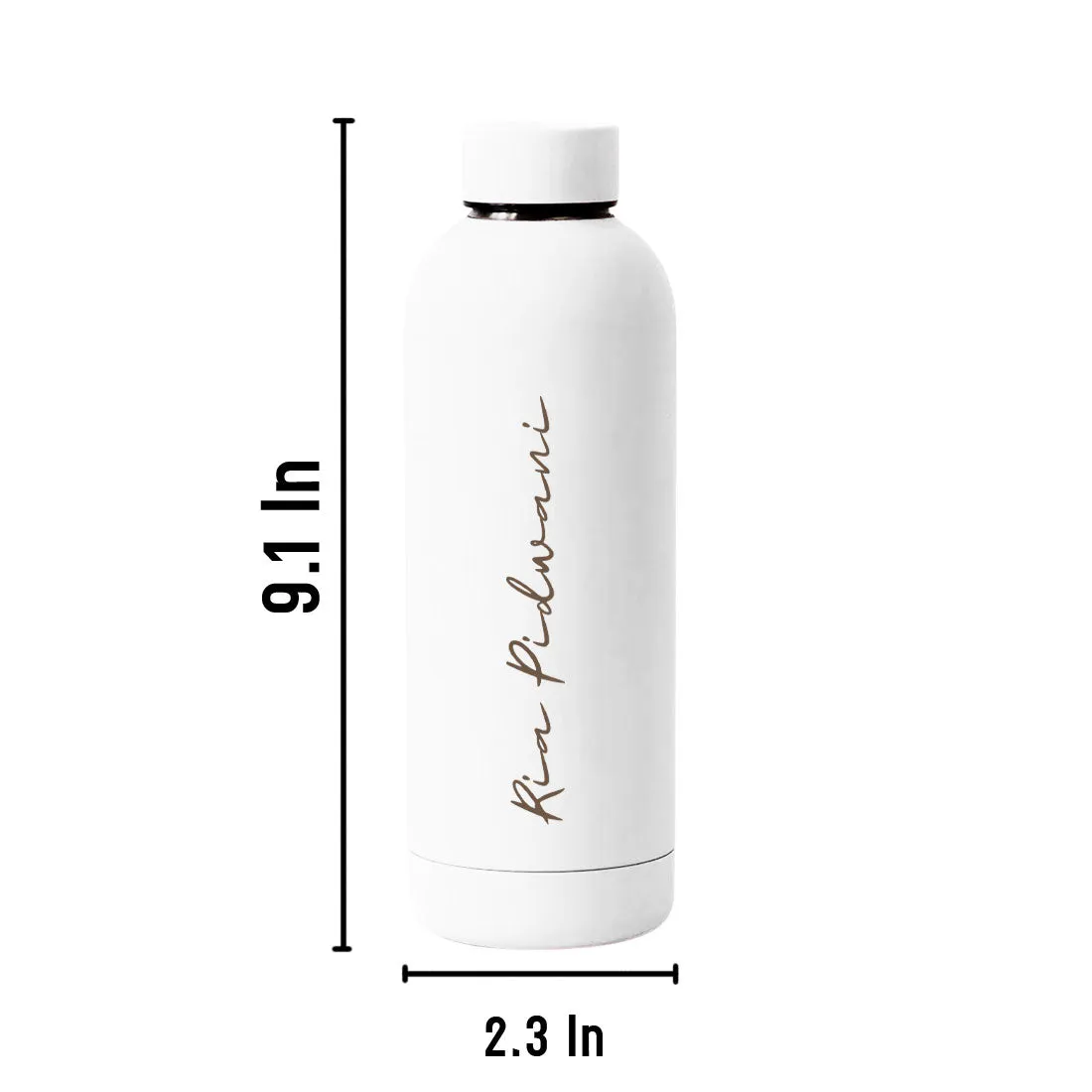 Customized Water Bottles with Names Stainless Steel Double Insulated Water Bottles for Travel Office Gym Home BPA Free, Leakproof-SET OF 2
