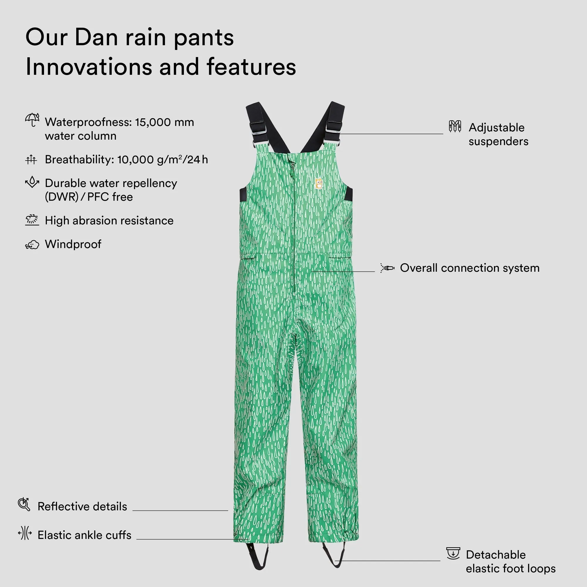 Dan rain pants "Twine"