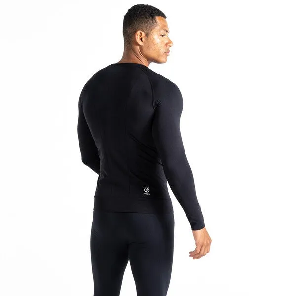 Dare2b Mens In The Zone Long Sleeved Base Layer Top-BLACK