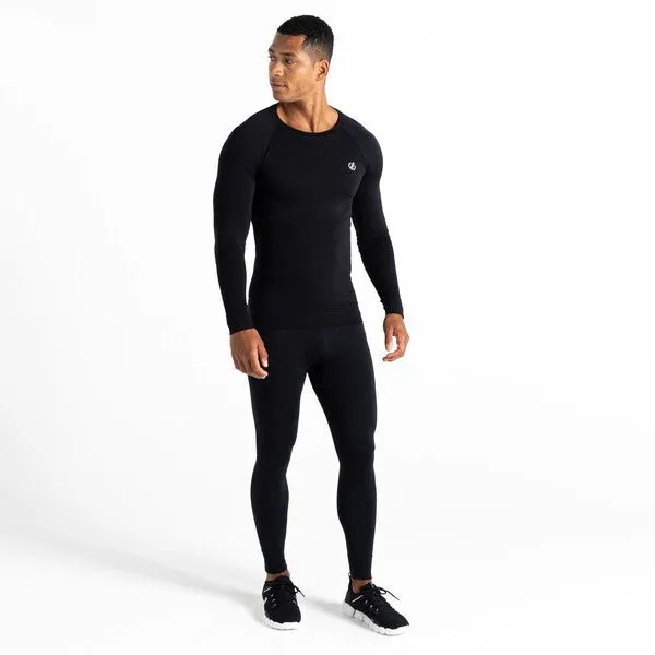 Dare2b Mens In The Zone Long Sleeved Base Layer Top-BLACK