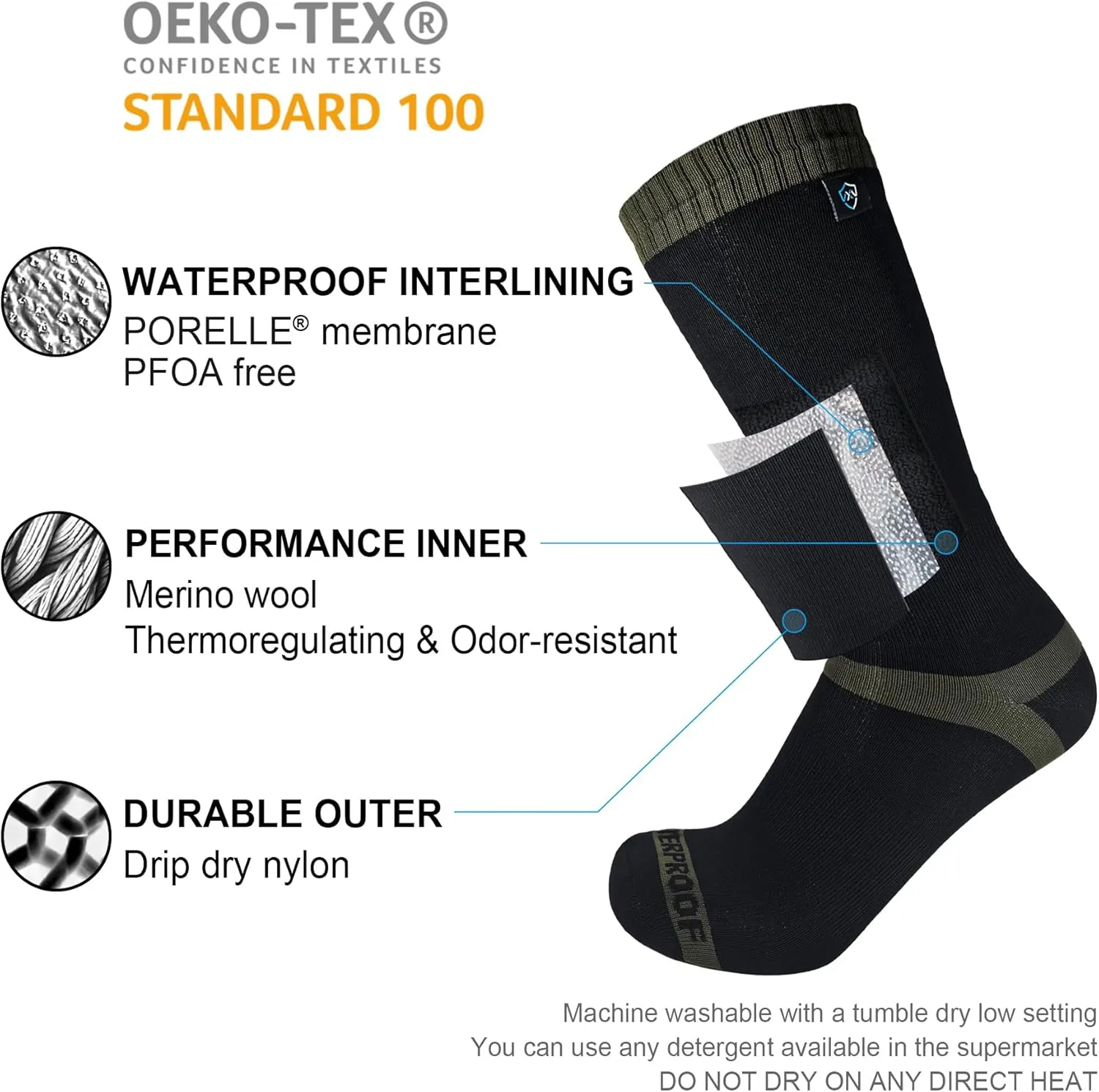 DexShell Waterproof & Breathable Hiking/Trekking Socks