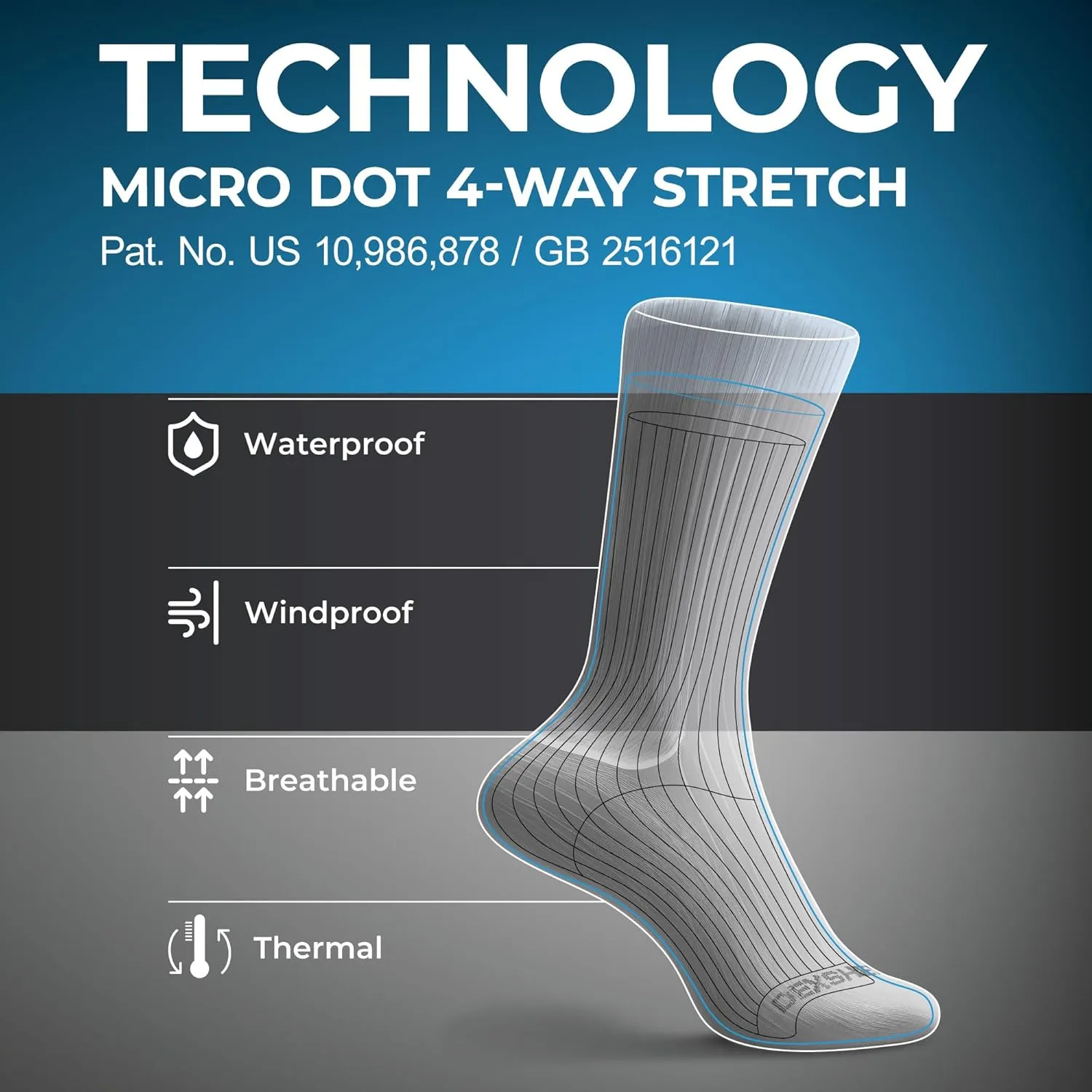 DexShell Waterproof & Breathable Hiking/Trekking Socks
