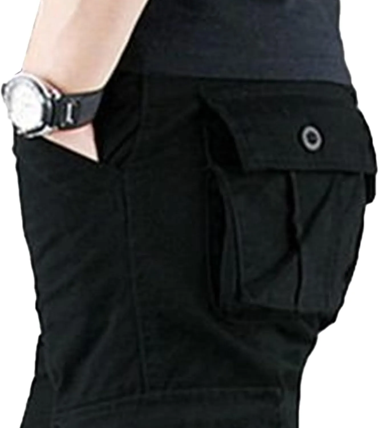 DGHM-JLMY Men's Wild Cargo Pants Cotton Casual Work Hiking Pant Overalls Outdoor Athletic Camo Pants with Pockets