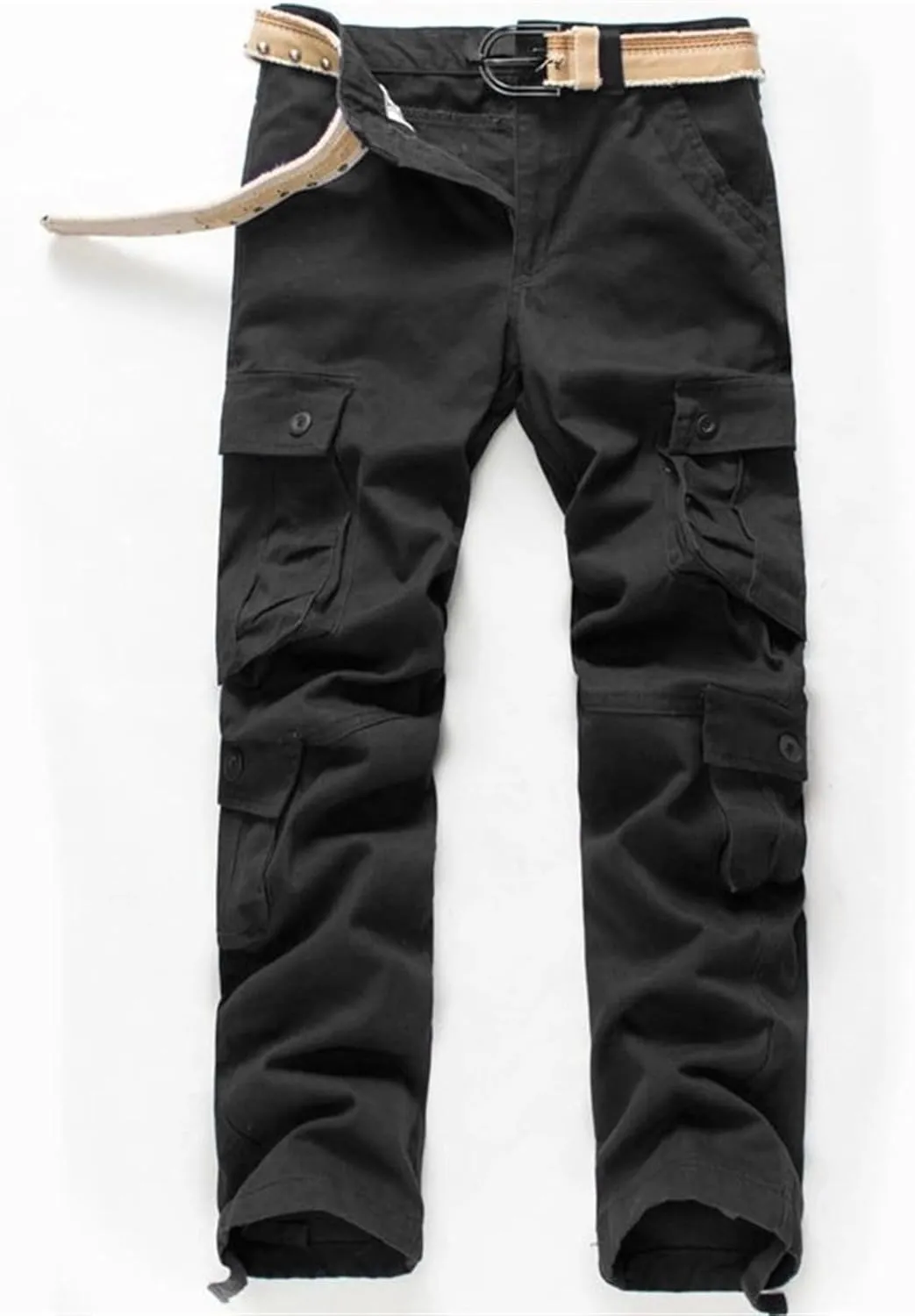 DGHM-JLMY Men's Wild Cargo Pants Cotton Casual Work Hiking Pant Overalls Outdoor Athletic Camo Pants with Pockets