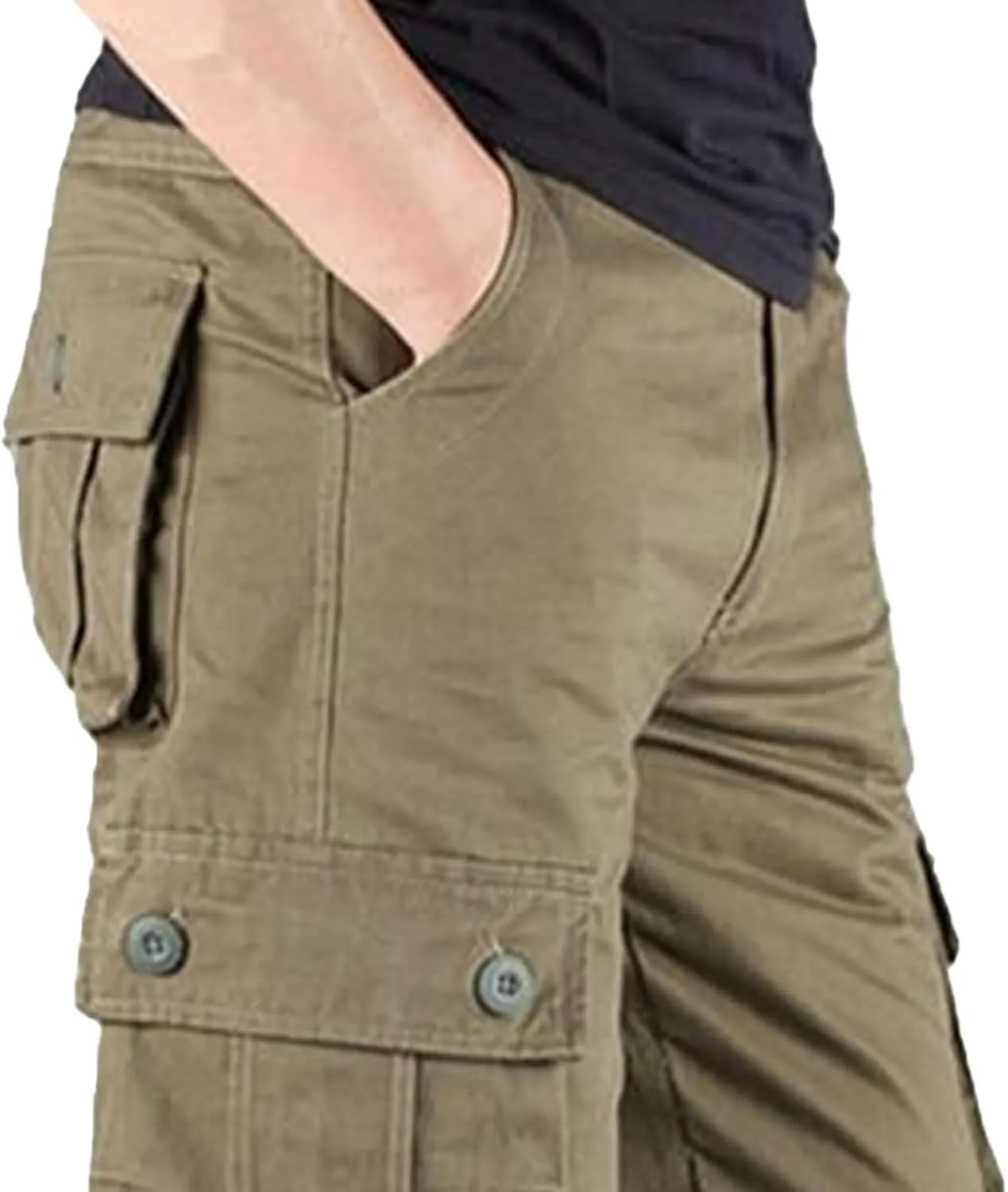DGHM-JLMY Men's Wild Cargo Pants Cotton Casual Work Hiking Pant Overalls Outdoor Athletic Camo Pants with Pockets