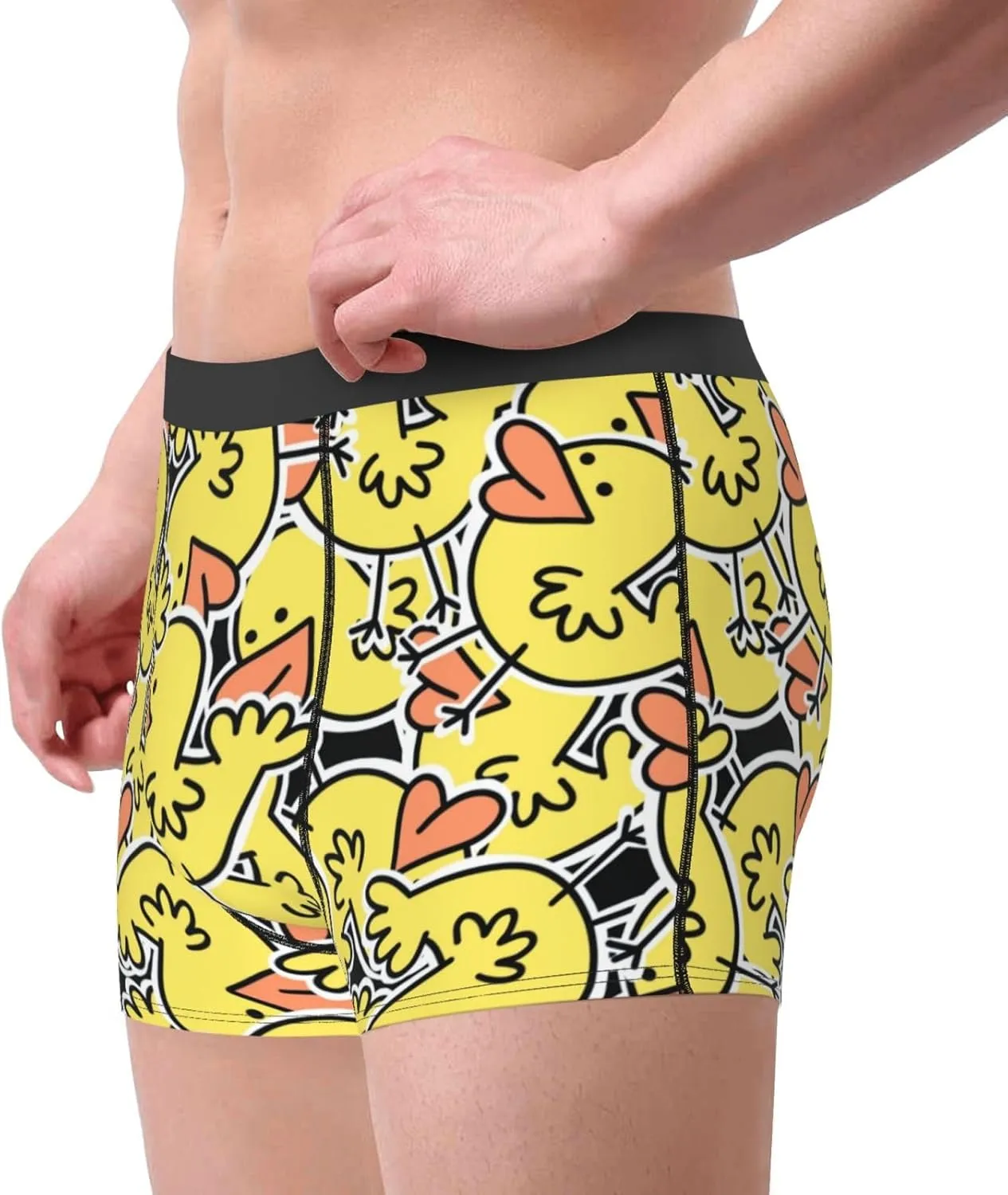 Ducks Print Boxer Briefs For Men Breathable Underwear-