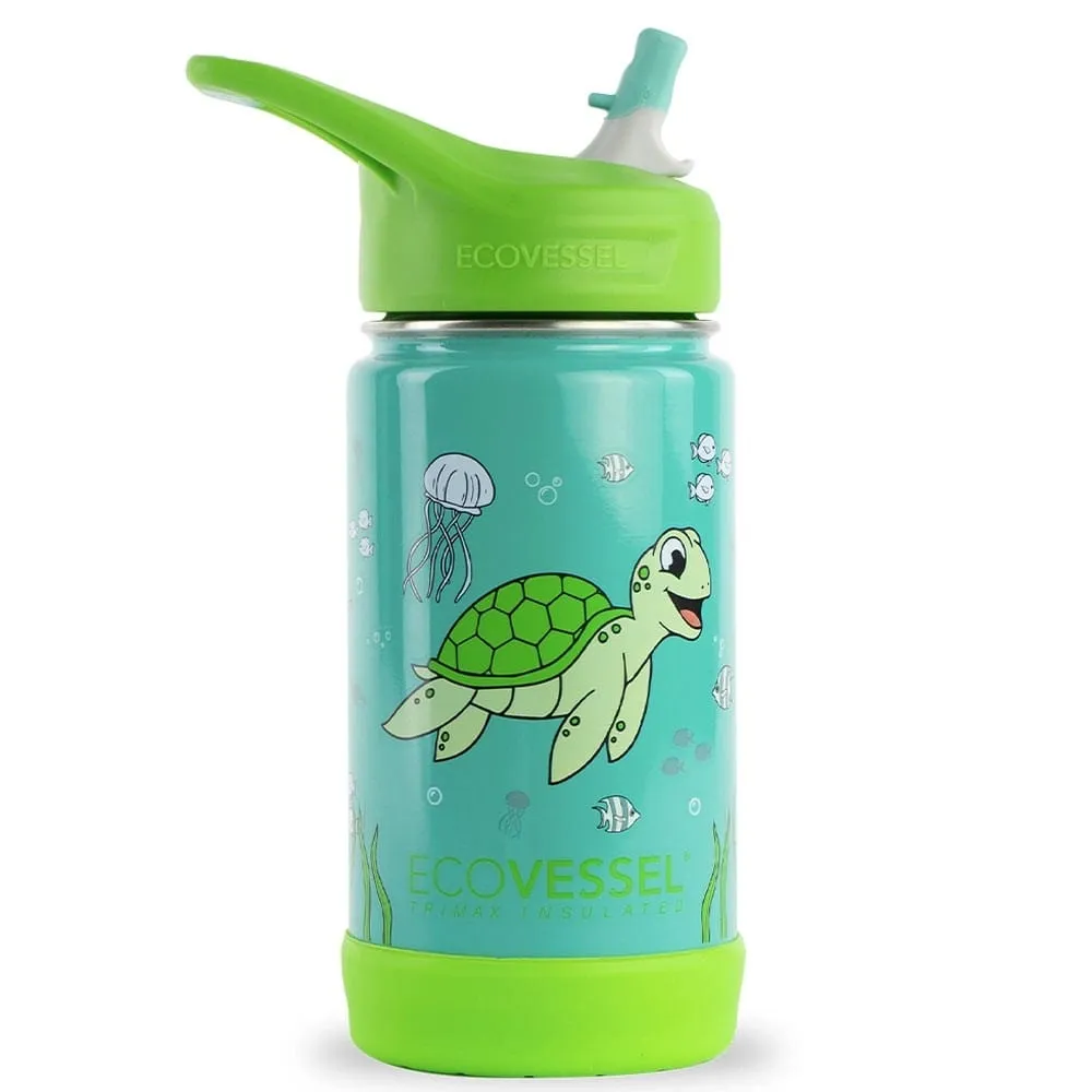 EcoVessel Frost Kids Triple Insulated Bottle with Straw 355ml