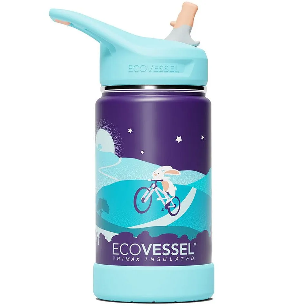EcoVessel Frost Kids Triple Insulated Bottle with Straw 355ml
