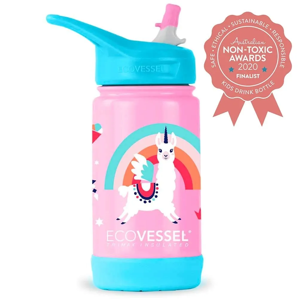 EcoVessel Frost Kids Triple Insulated Bottle with Straw 355ml