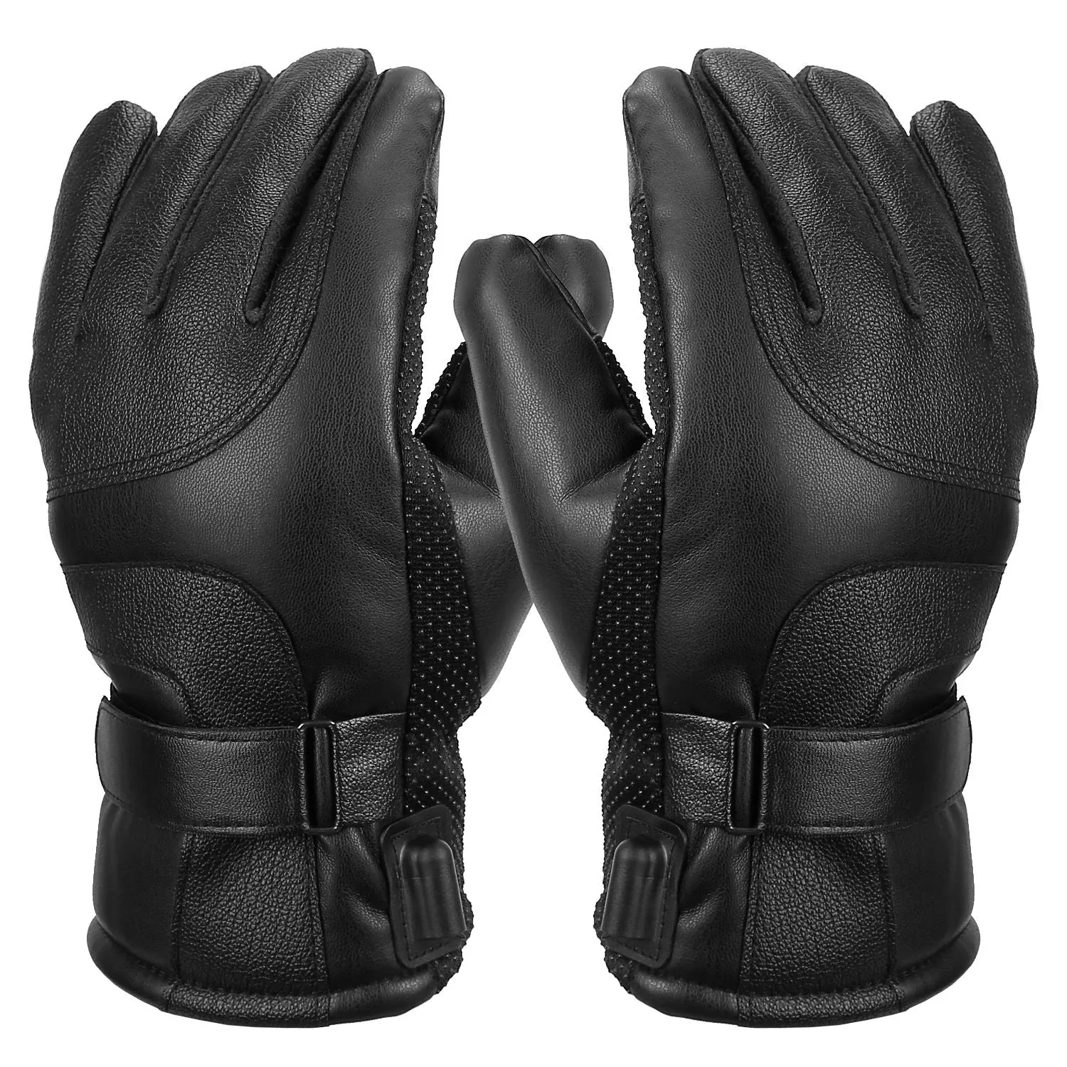 Electric Heated Touchscreen Thermal Gloves Leather USB Plug