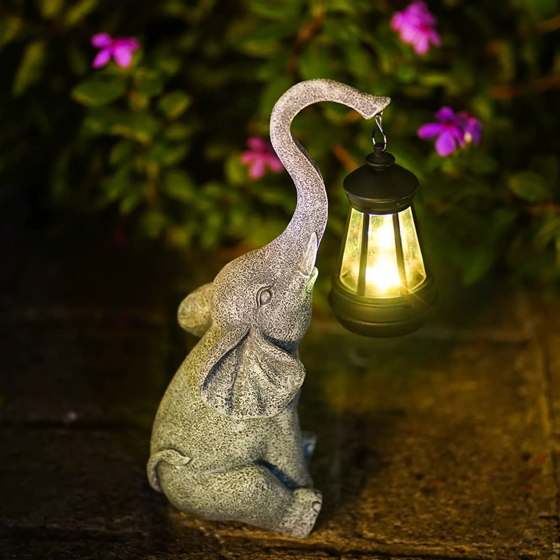 Elephant Garden Light - Outdoor Decorative Solar Lantern for Home & Patio