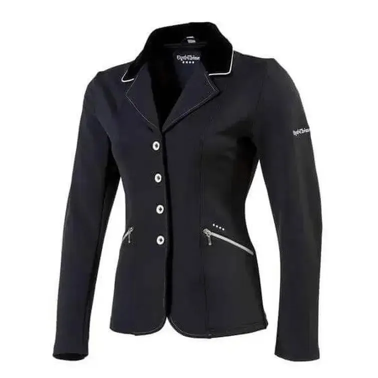 Equi Theme Softshell Show Jackets Adults Black with White