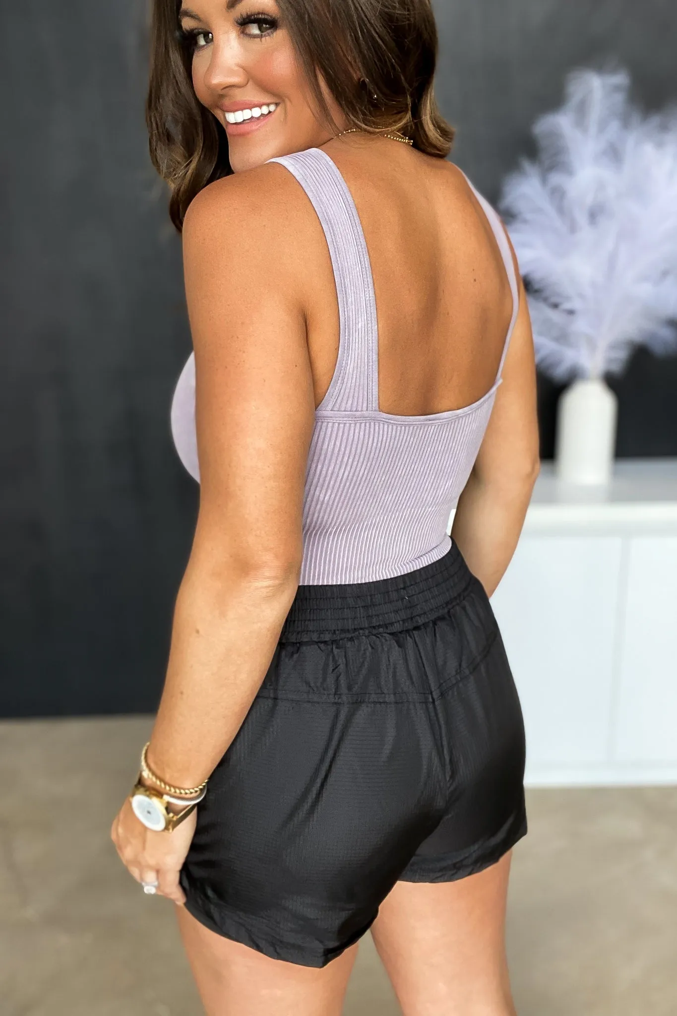 Express Black Running Shorts
