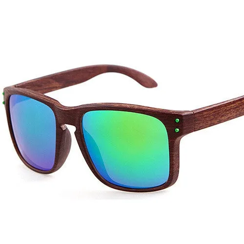 Fashion Wood Sunglasses Men Brand New Designer Goggles Gafas de sol Sport Outdoor Plastic Sun Glasses