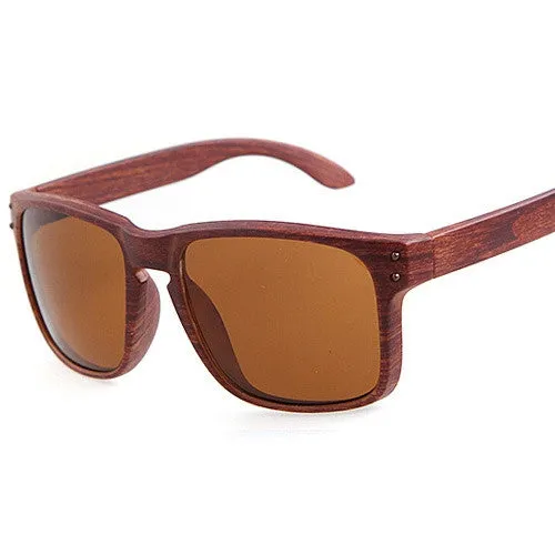 Fashion Wood Sunglasses Men Brand New Designer Goggles Gafas de sol Sport Outdoor Plastic Sun Glasses