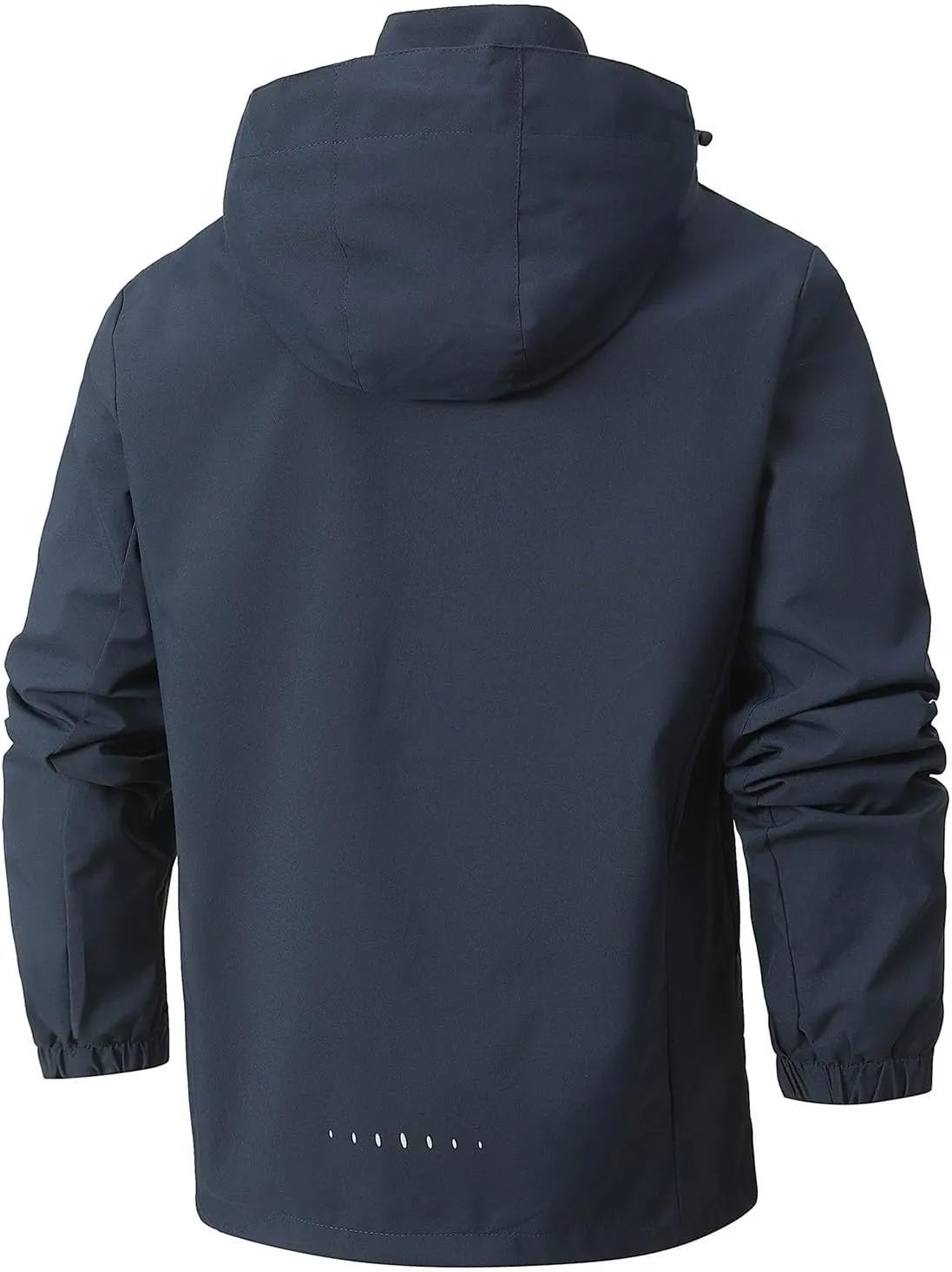 Finelylove Mens Lightweight Rain Jacket Breathable Soft Shell Jacket Waterproof Hooded Windbreaker Raincoat for Hiking