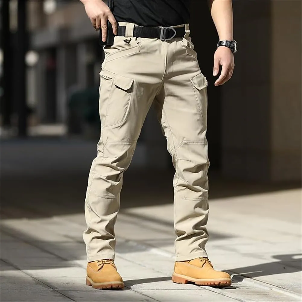 Flexcamo - Tactical Waterproof Pants, Men's Camo Cargo Pants Baggy Outdoor Waterproof Hiking Work Pants for Men
