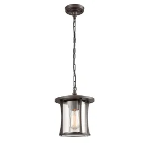 Franklite EXT6626 Alfresco Outside 1 Light Pendant Brown