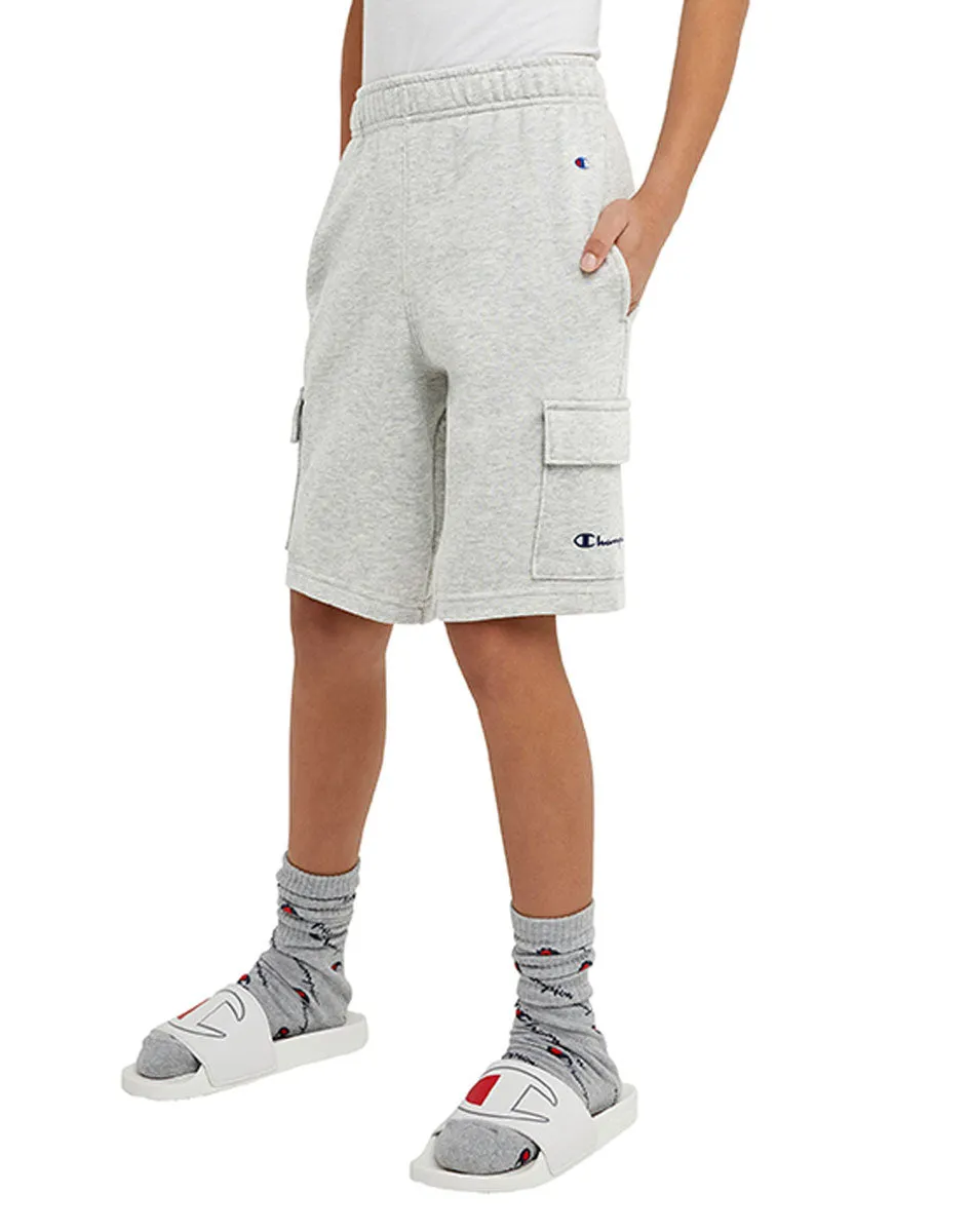 French Terry Boys' Cargo Shorts, 8.5