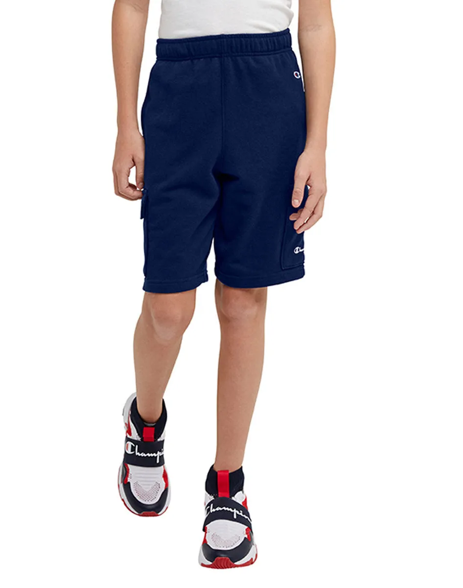 French Terry Boys' Cargo Shorts, 8.5
