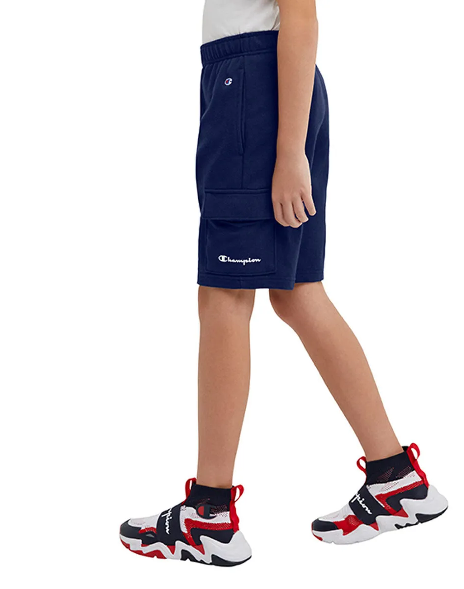 French Terry Boys' Cargo Shorts, 8.5