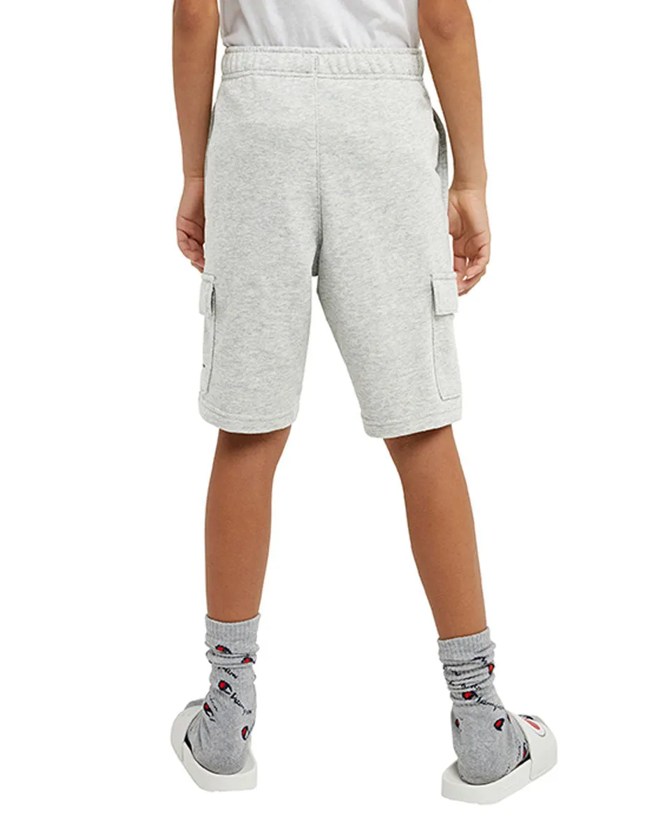 French Terry Boys' Cargo Shorts, 8.5