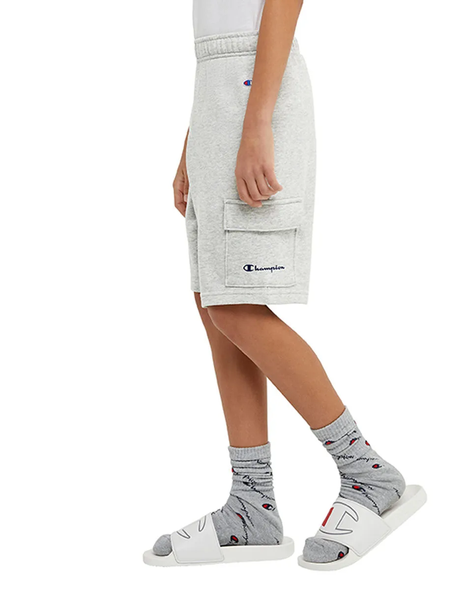French Terry Boys' Cargo Shorts, 8.5