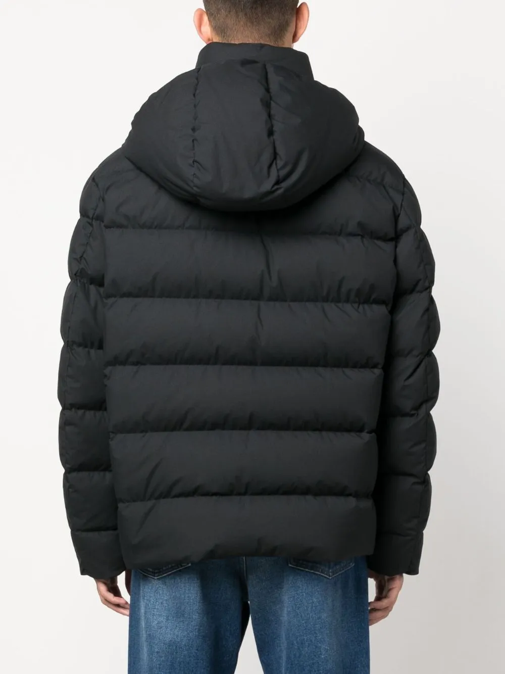 funnel-neck padded down jacket