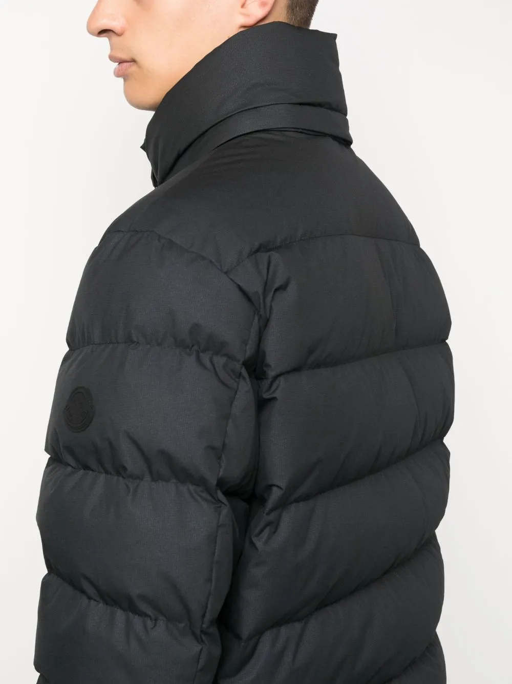 funnel-neck padded down jacket
