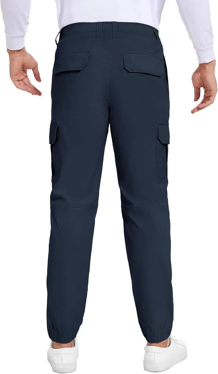 Future Flow Men's Lightweight Hiking Pants, Slim Fit Stretch Joggers, Waterproof Outdoor Pants with Pockets