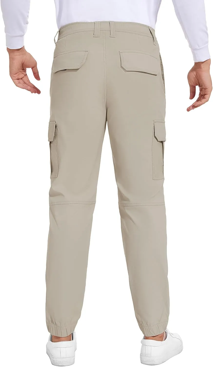 Future Flow Men's Lightweight Hiking Pants, Slim Fit Stretch Joggers, Waterproof Outdoor Pants with Pockets