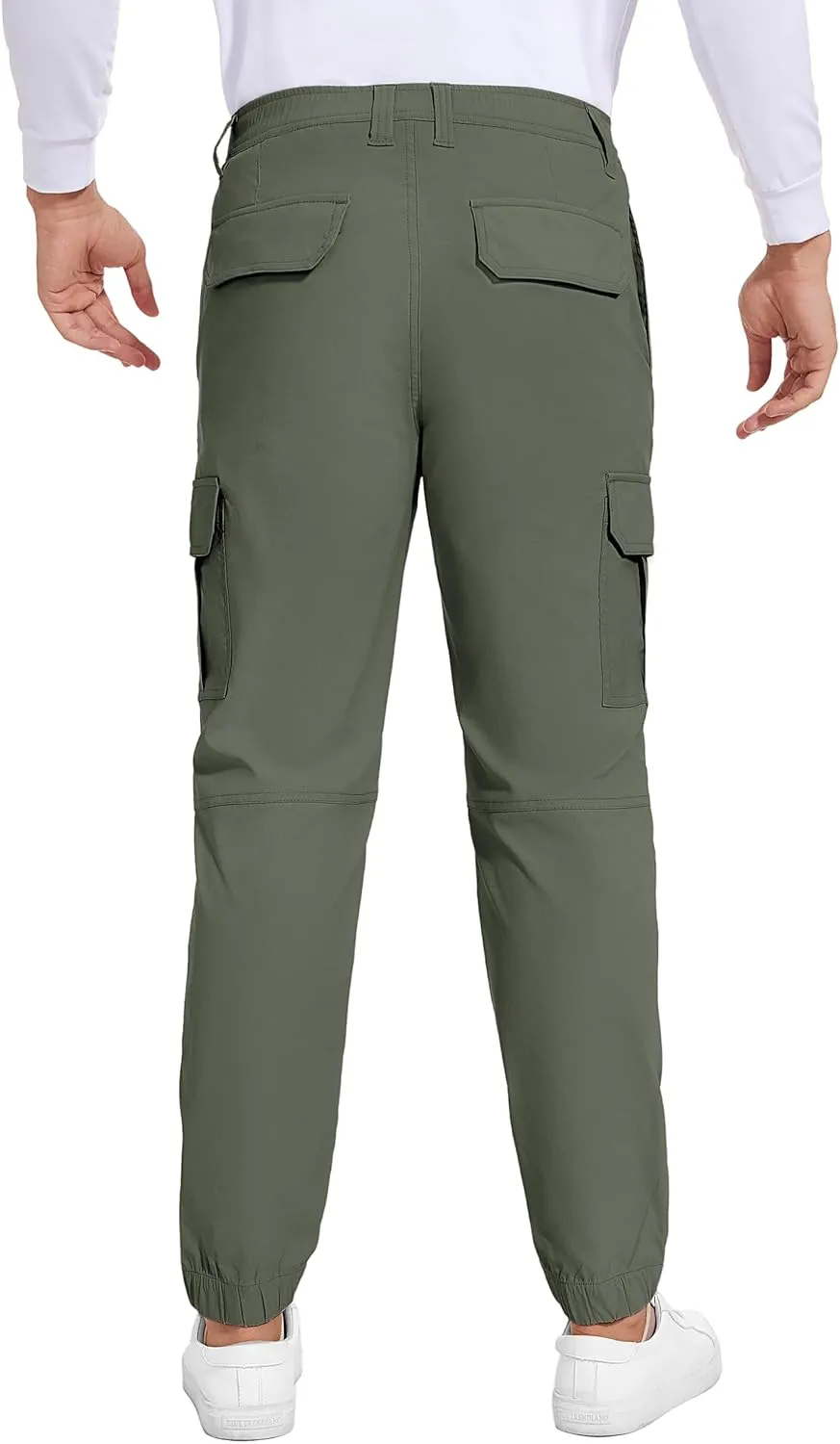 Future Flow Men's Lightweight Hiking Pants, Slim Fit Stretch Joggers, Waterproof Outdoor Pants with Pockets