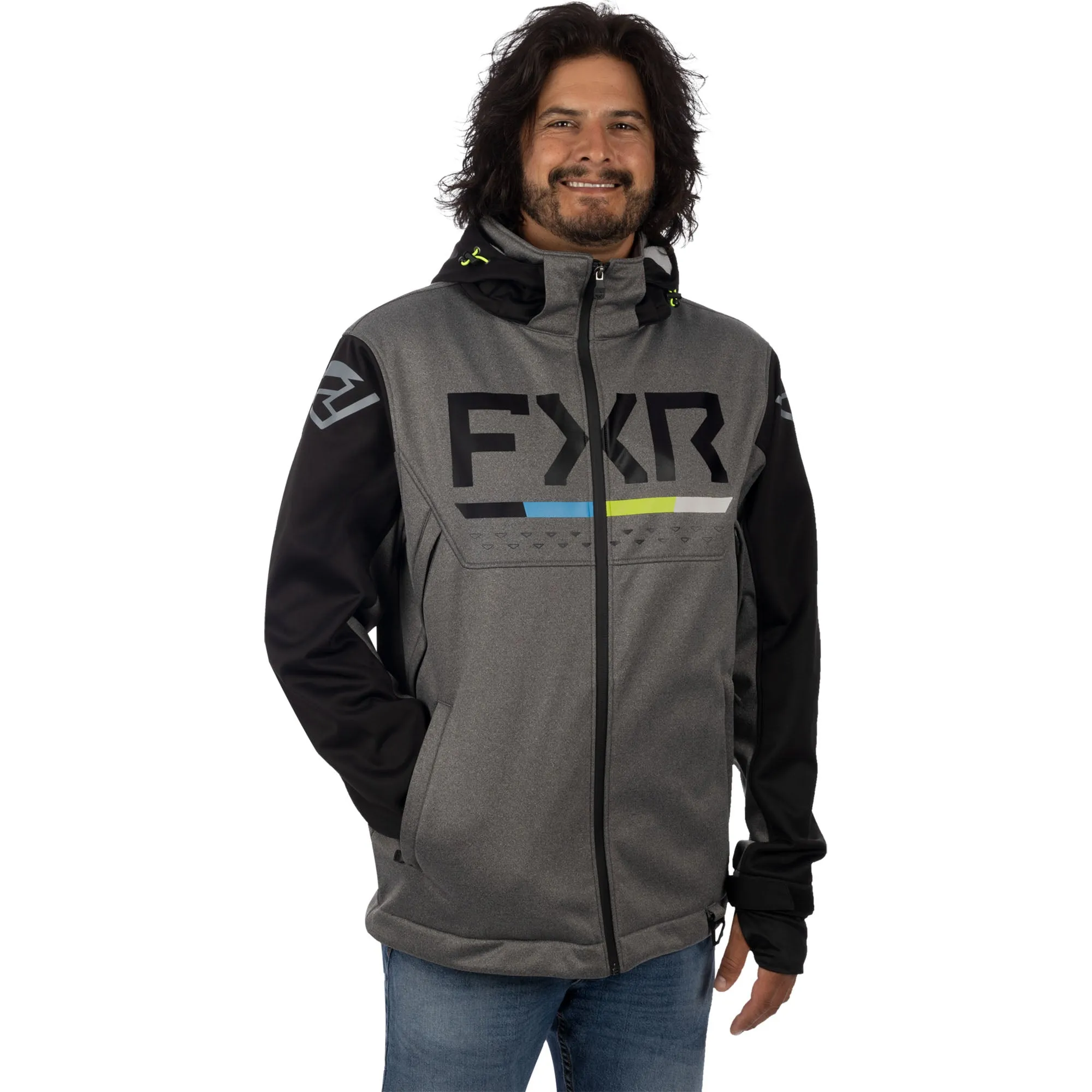 FXR Helium Ride Softshell Jacket Grey Heather/Black